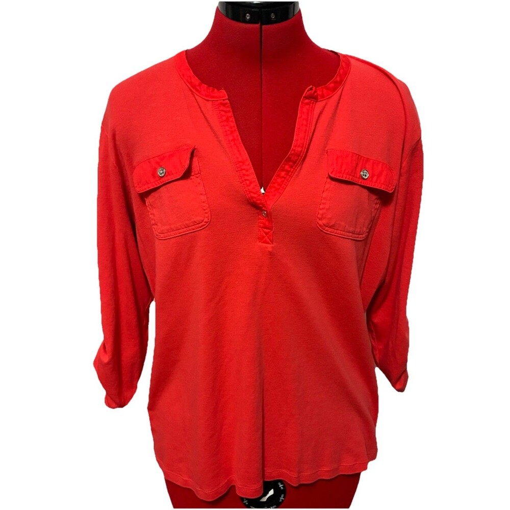 Lauren Ralph Lauren Orange Blouse XL